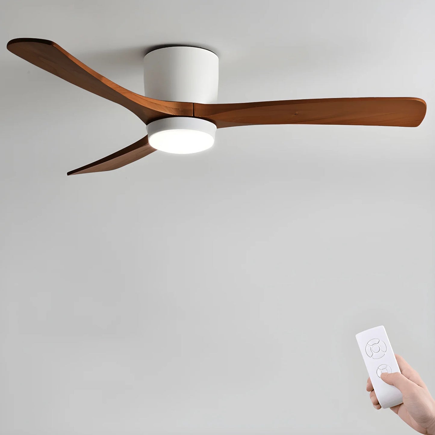 Nordic Wooden Ceiling Fan Light