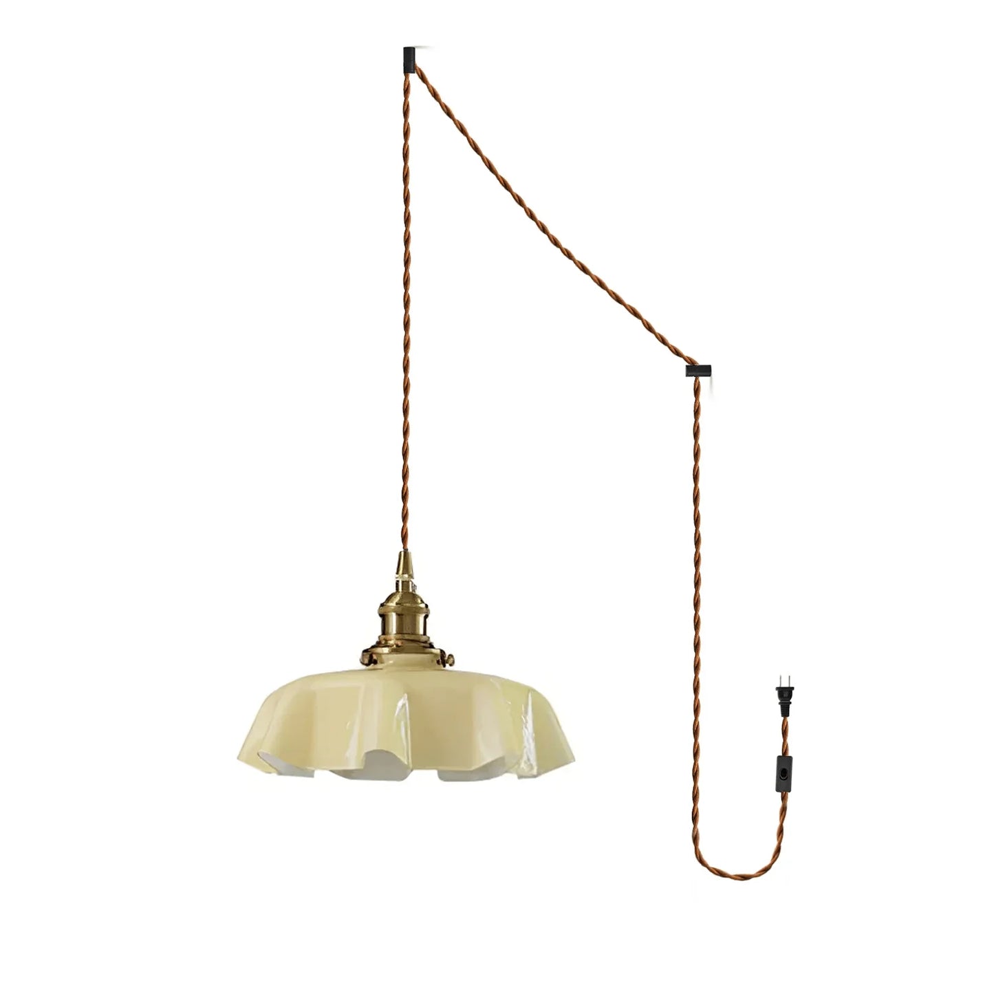 French Flower Pendant Swag Light