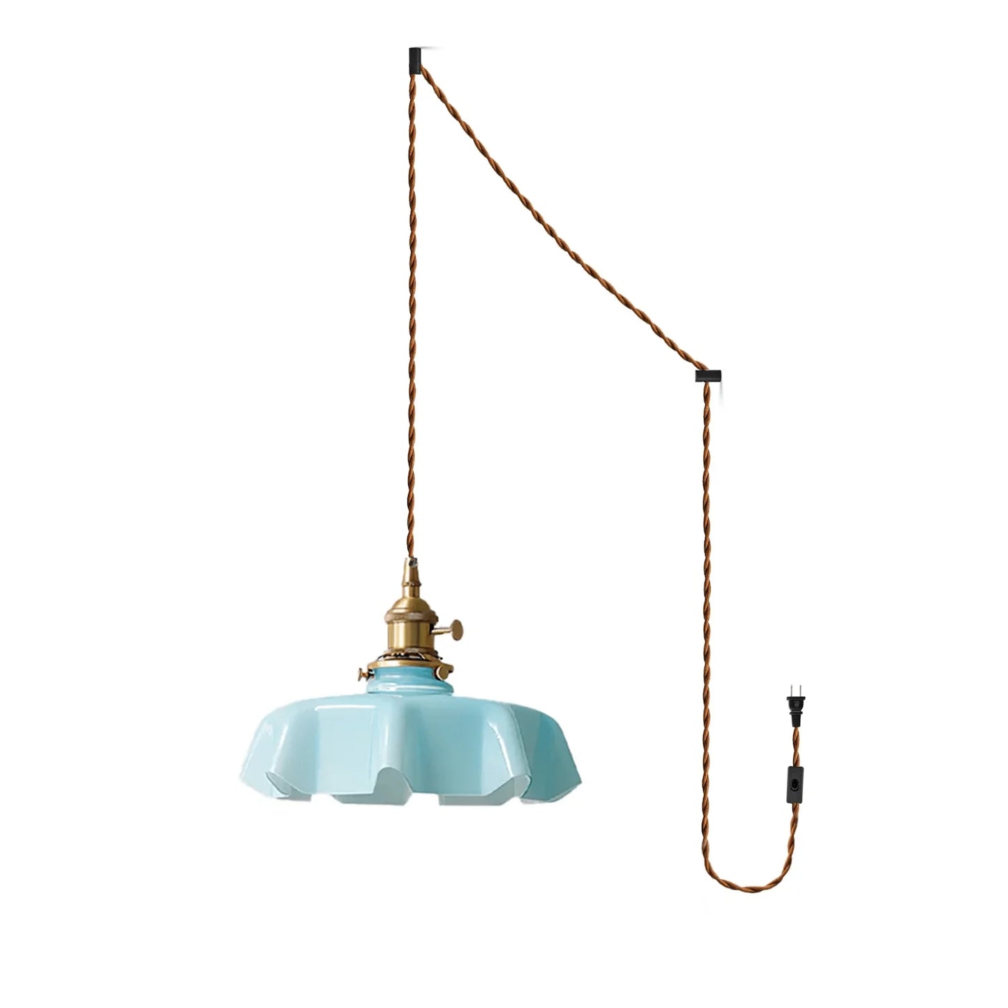 French Flower Pendant Swag Light