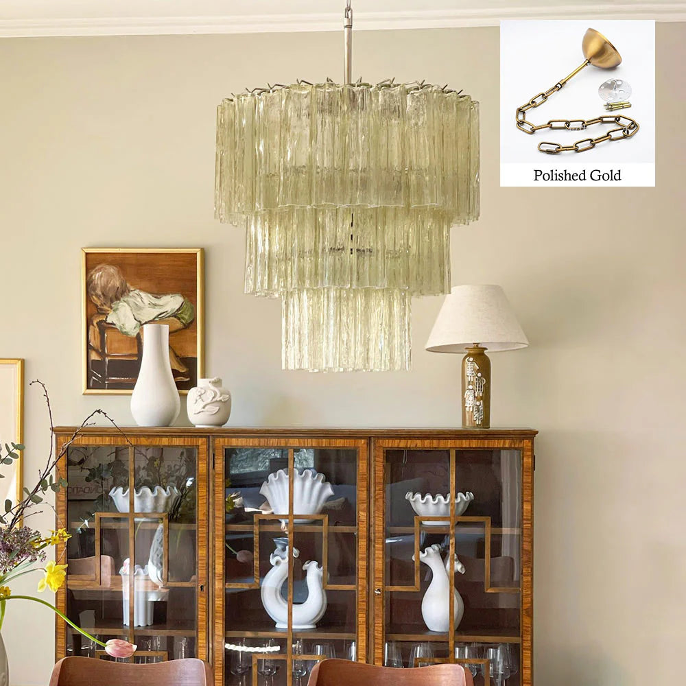 Murano Honey Tubes Chandelier