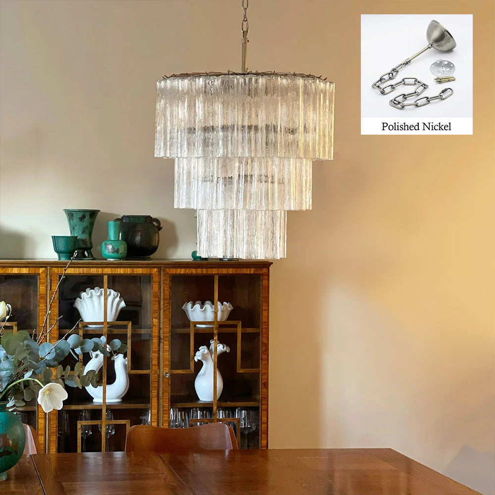 Murano Transparent Tubes Chandelier