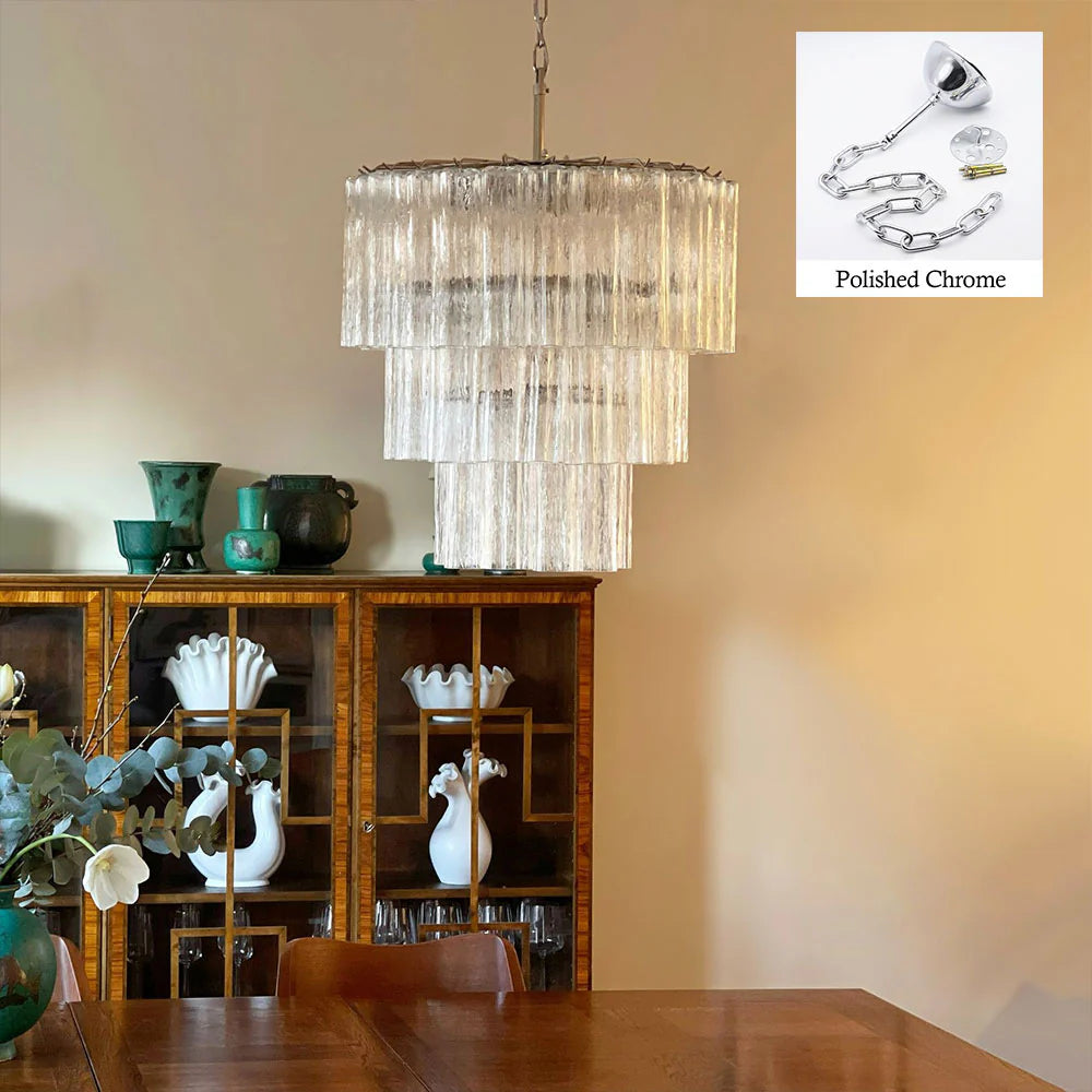 Murano Transparent Tubes Chandelier