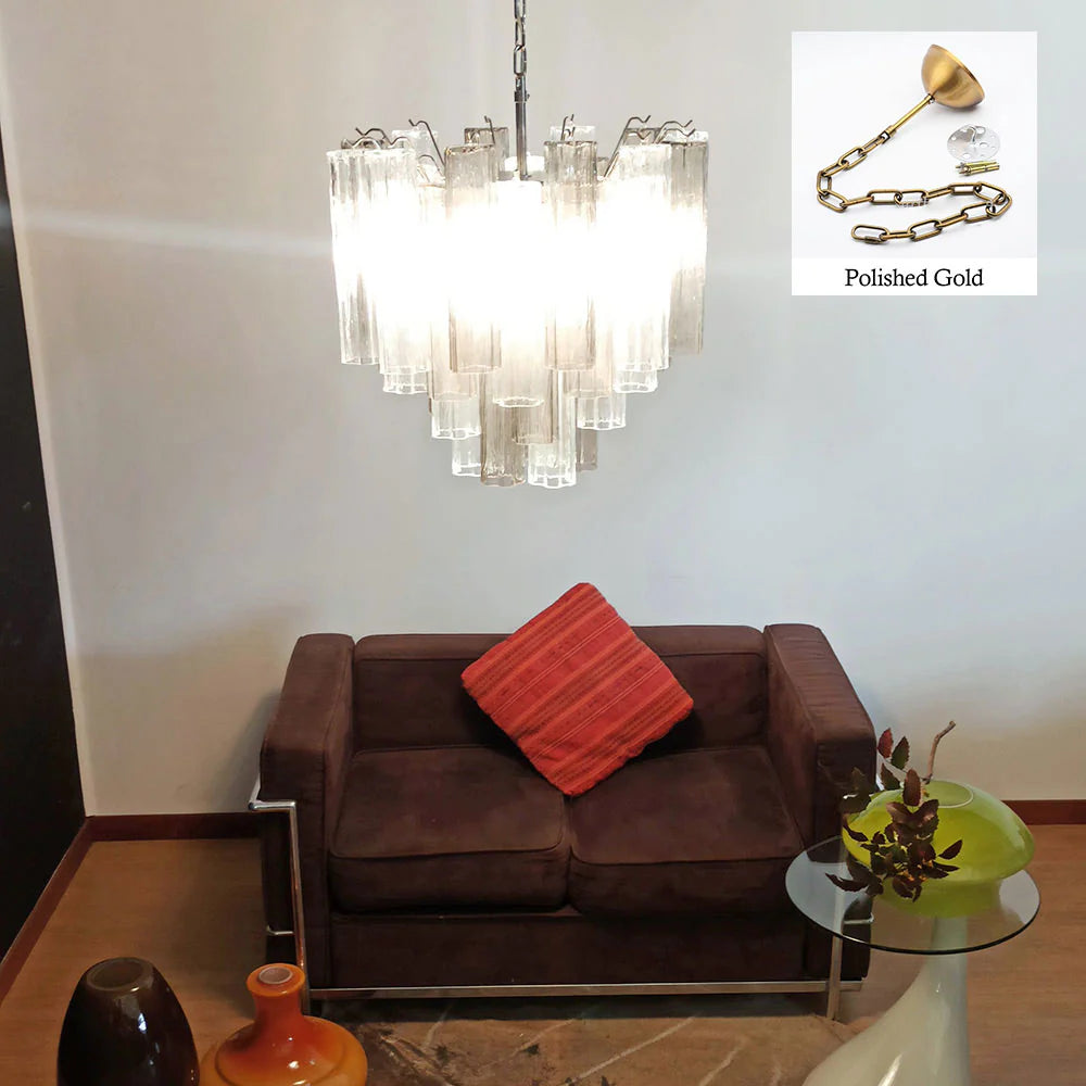 Fantastic Murano Smoked Glass Tubes Chandelier