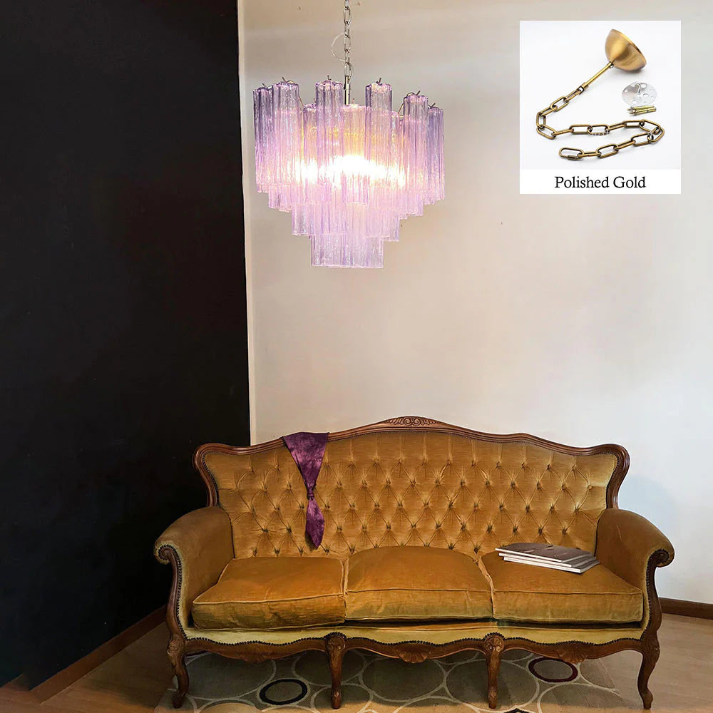 Fantastic Murano Amethyst Tubes Chandelier