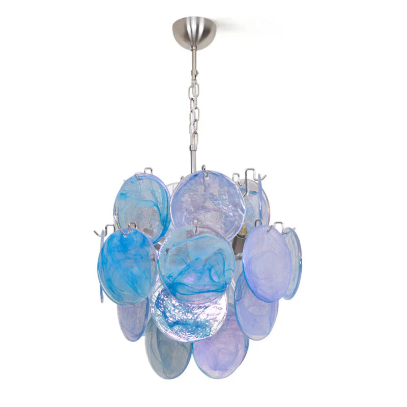 Blue Vistosi Disc Chandelier