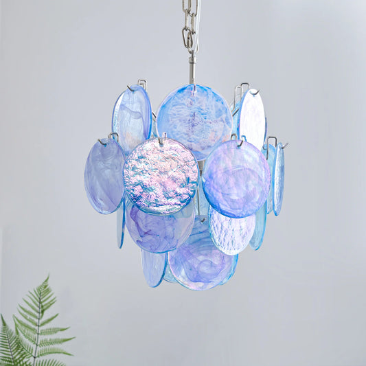 Blue Vistosi Disc Chandelier