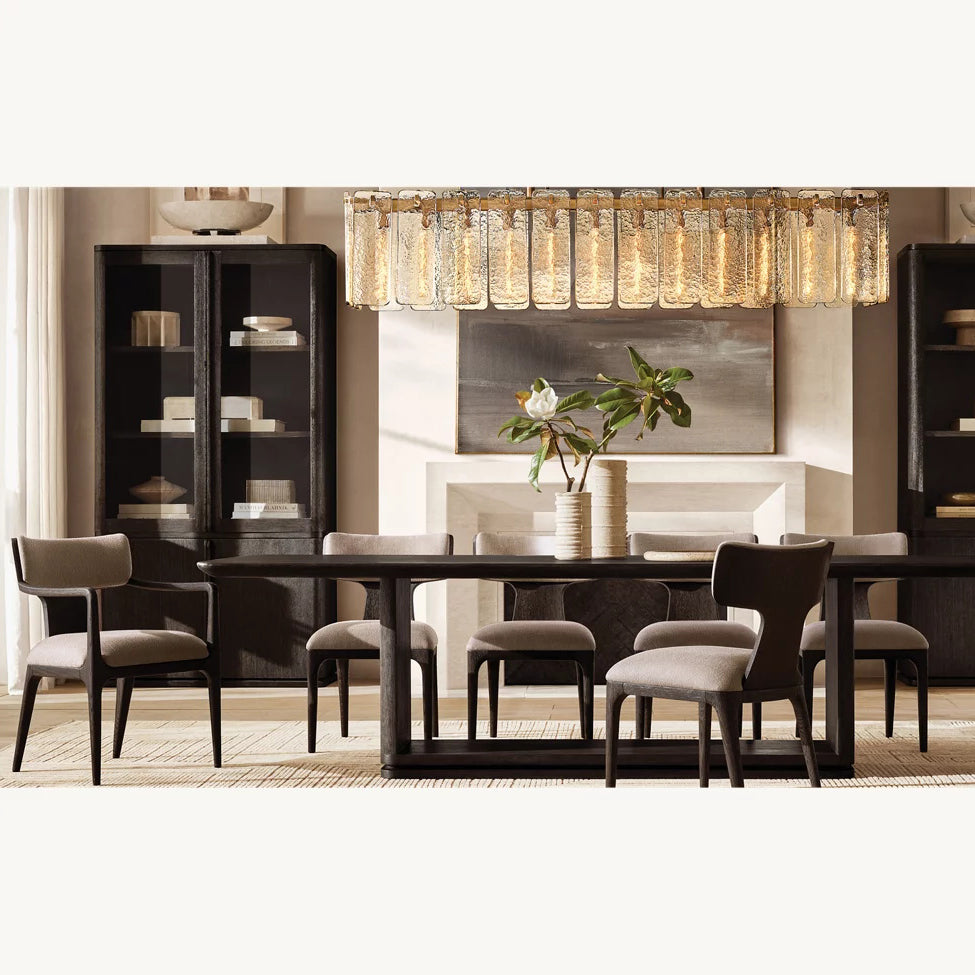 Calamette Glass Rectangular Chandelier