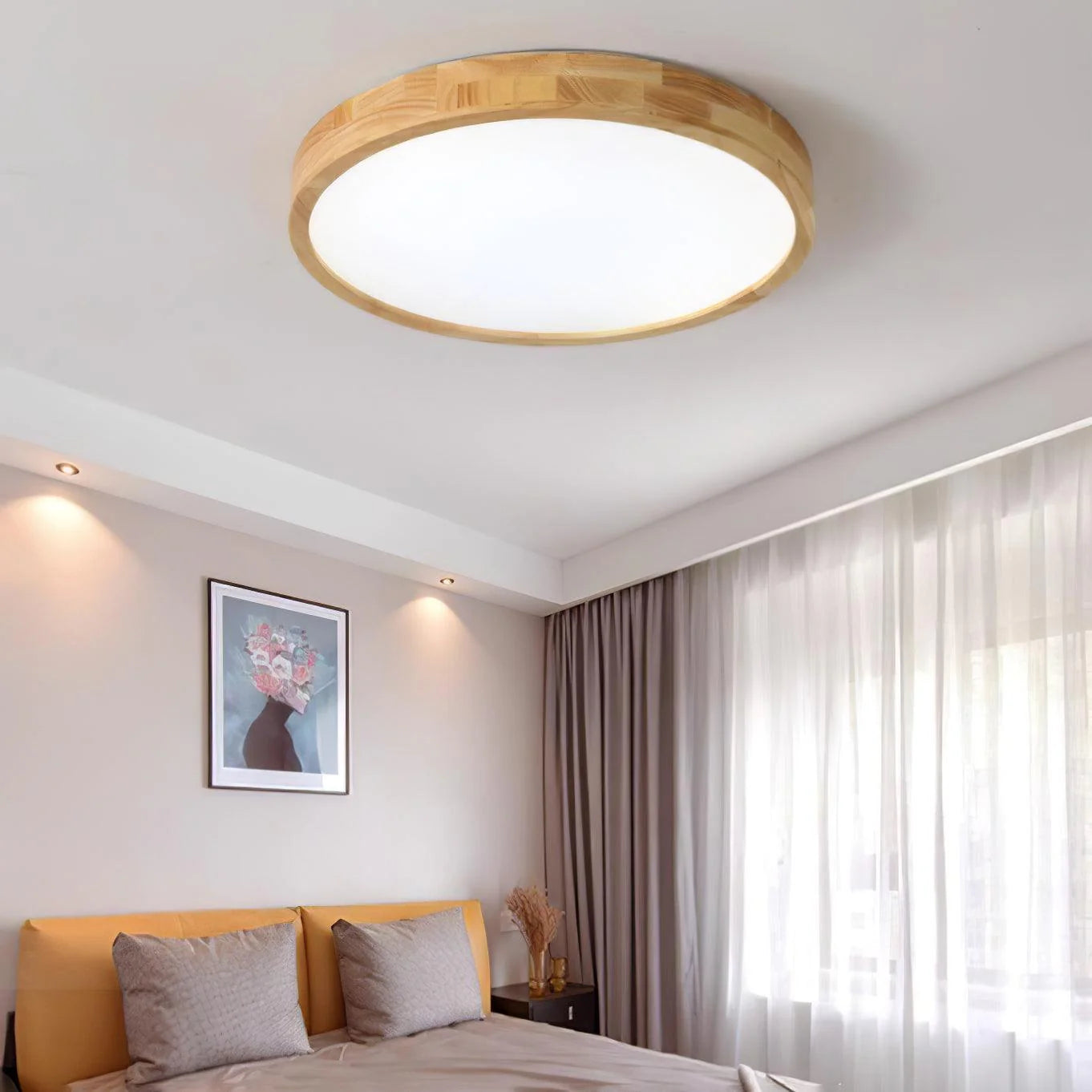 Circle Wooden Ceiling Light