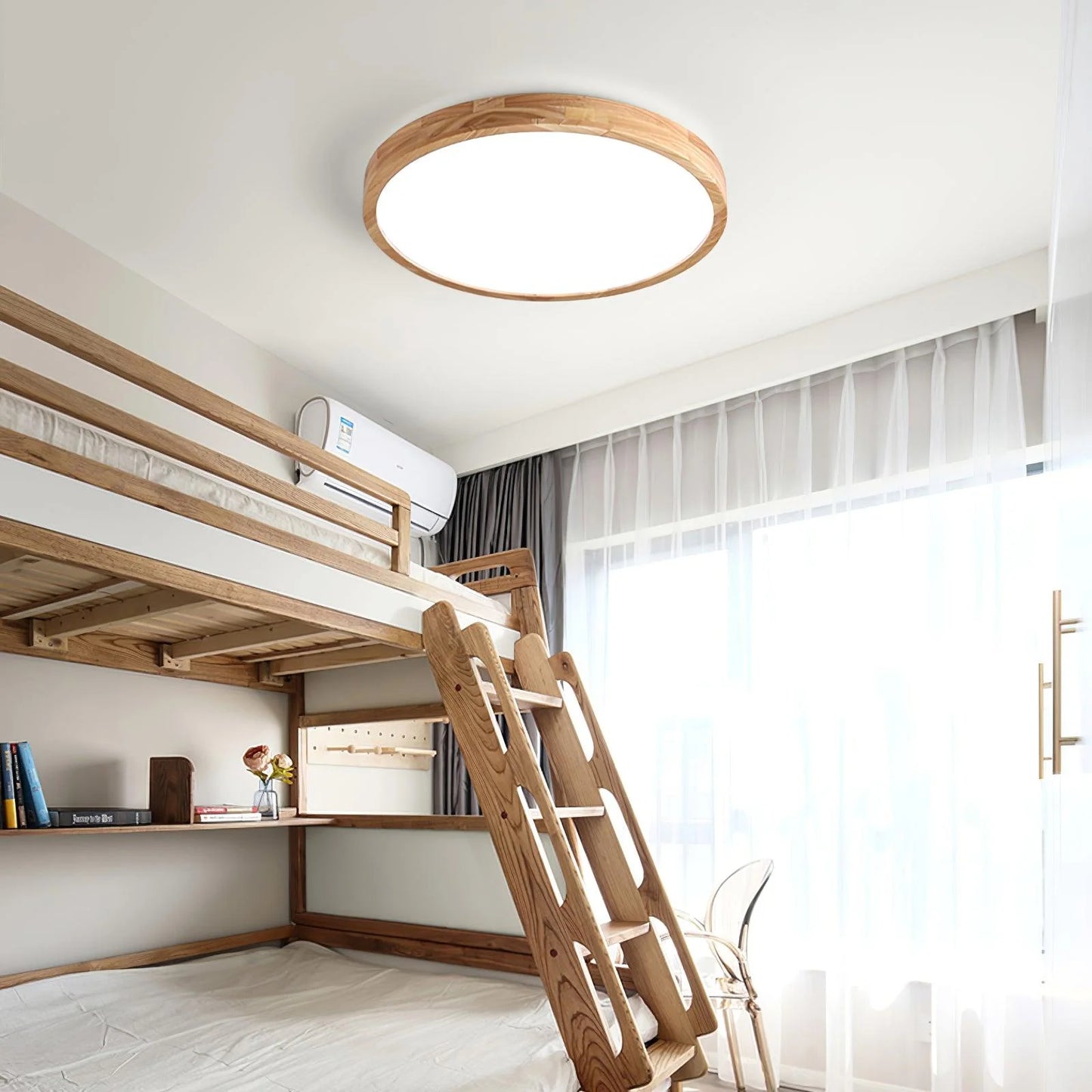 Circle Wooden Ceiling Light