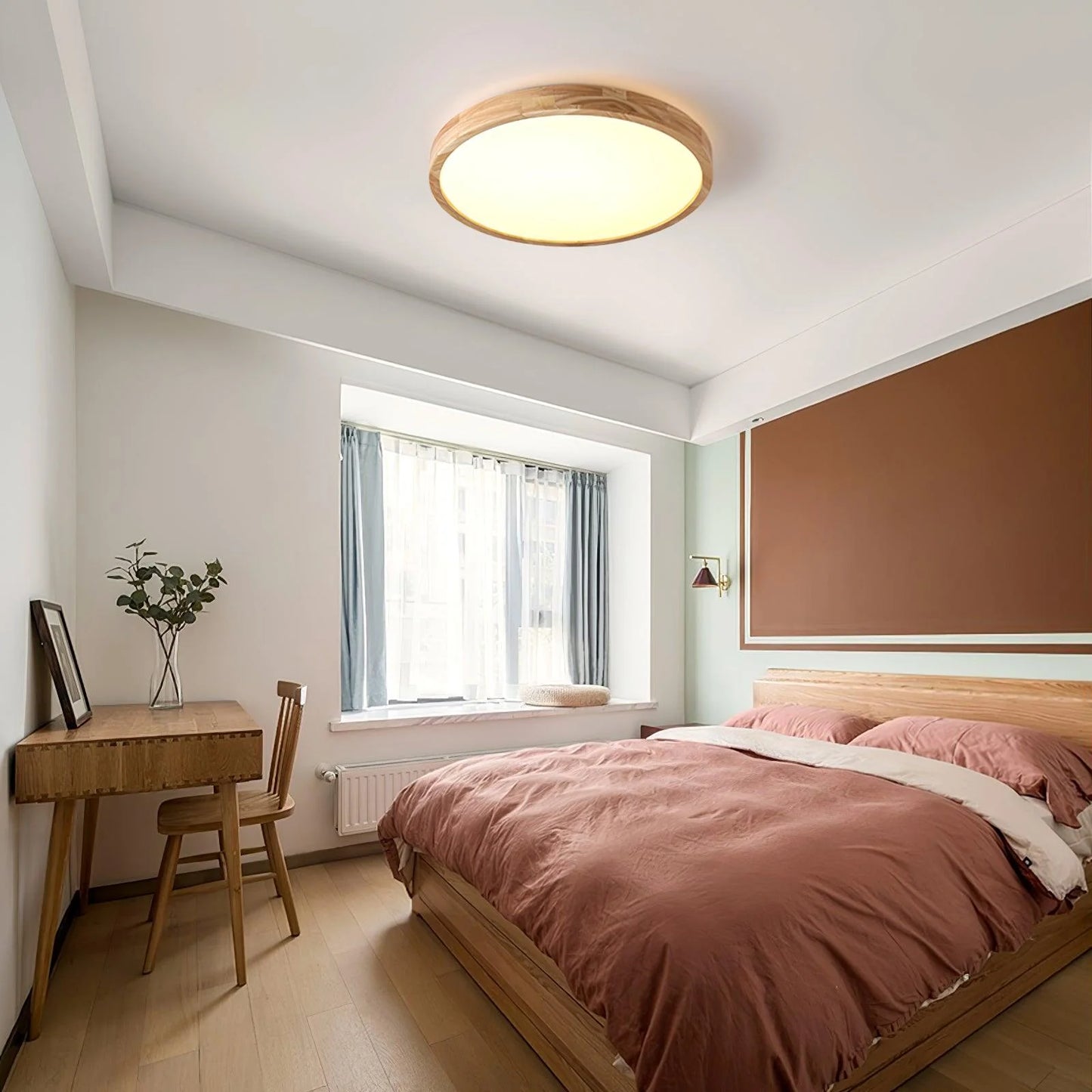 Circle Wooden Ceiling Light