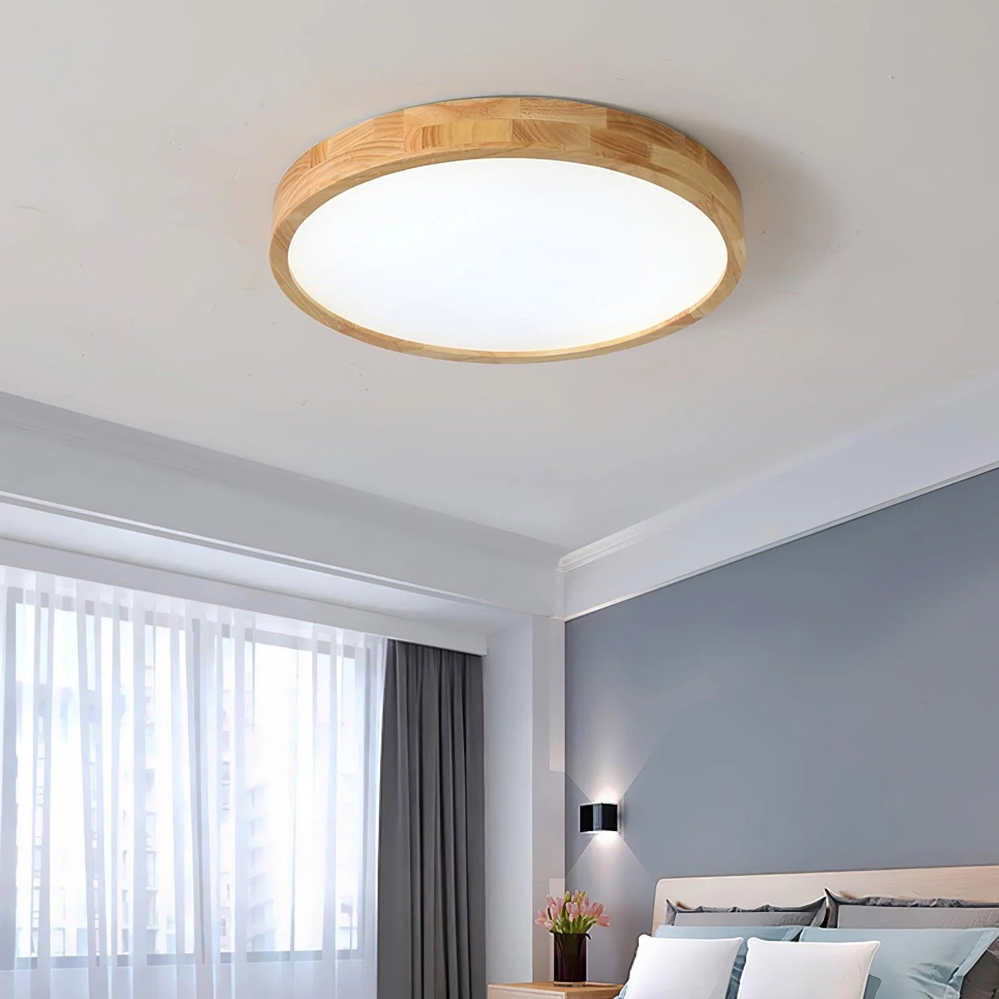 Circle Wooden Ceiling Light