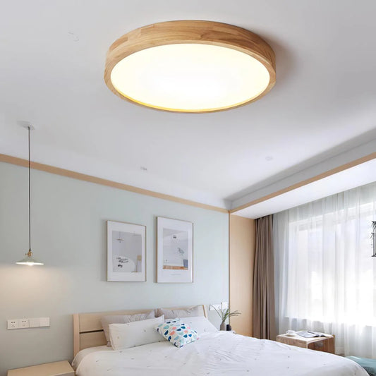 Circle Wooden Ceiling Light