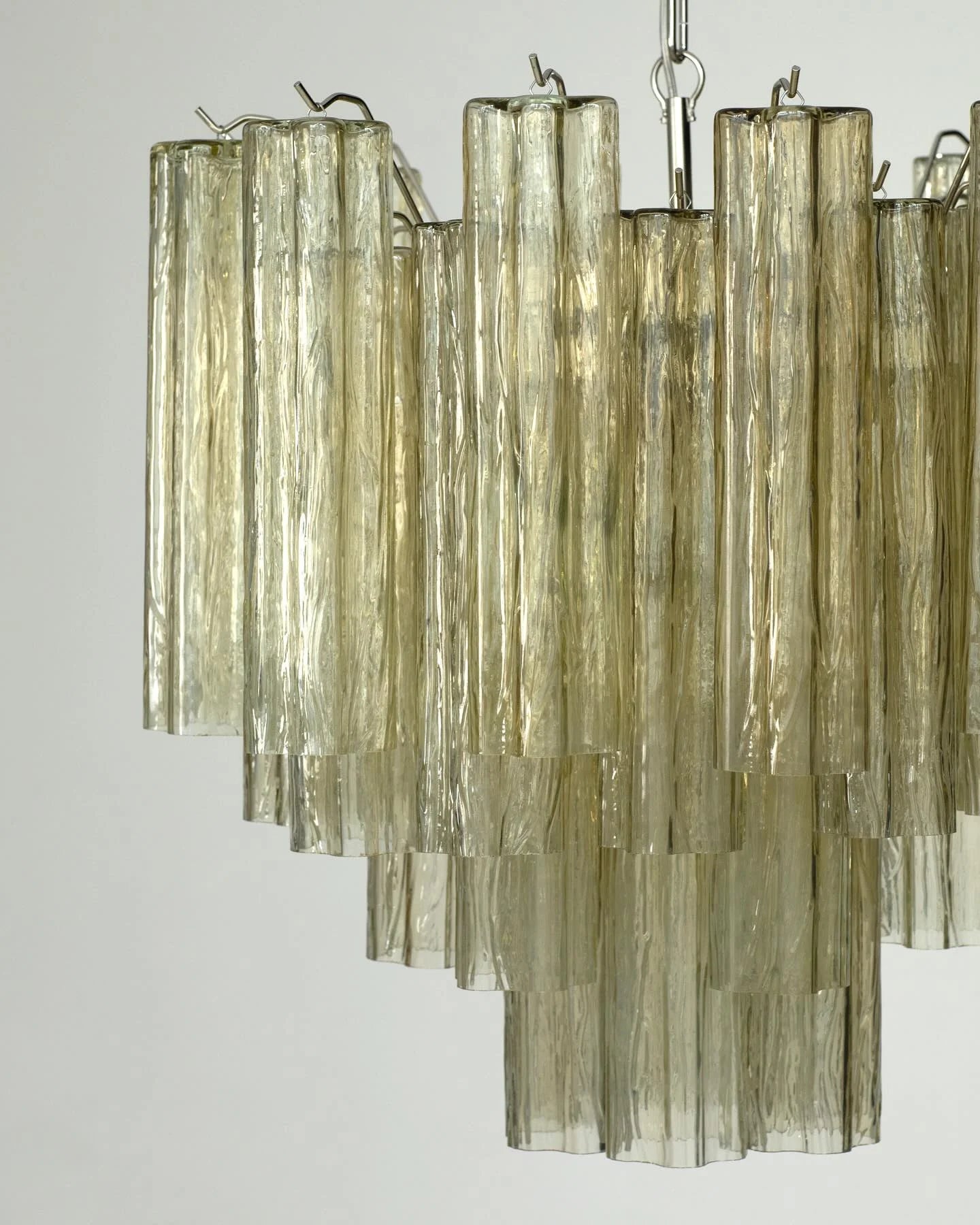 Fantastic Murano Amber Tubes Chandelier