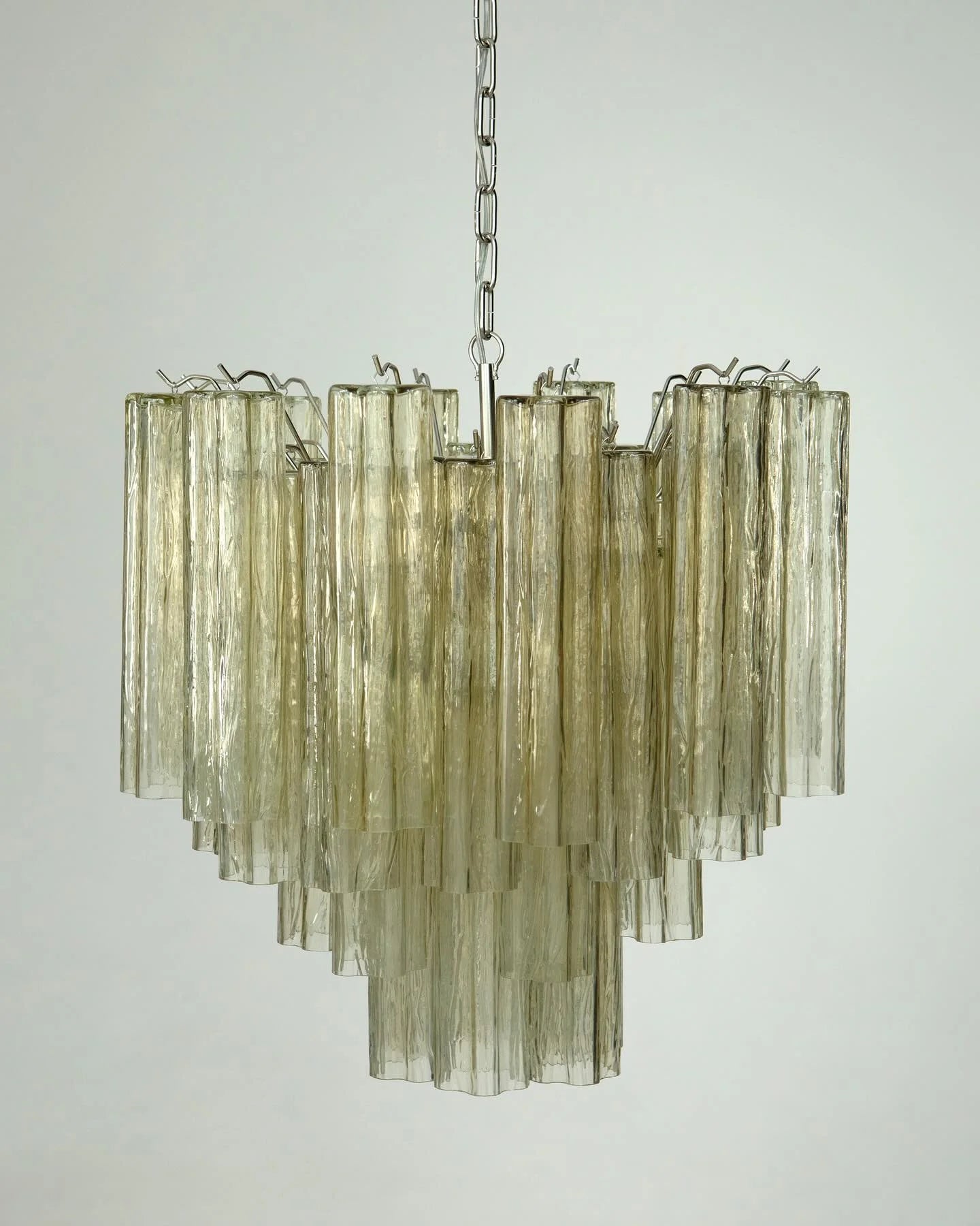 Fantastic Murano Amber Tubes Chandelier