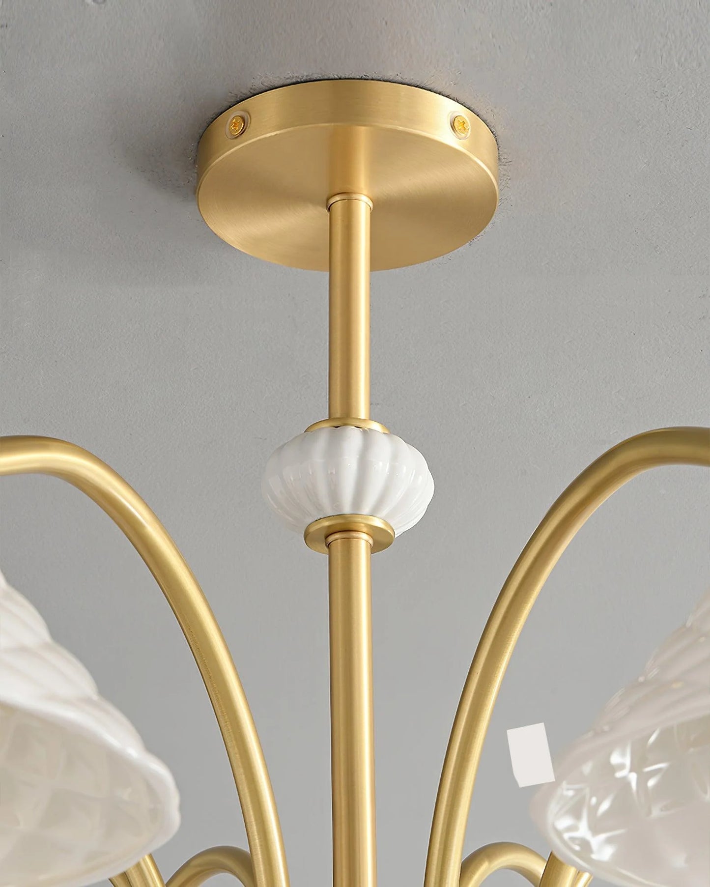 Flared Gold Ceramic Chandelier
