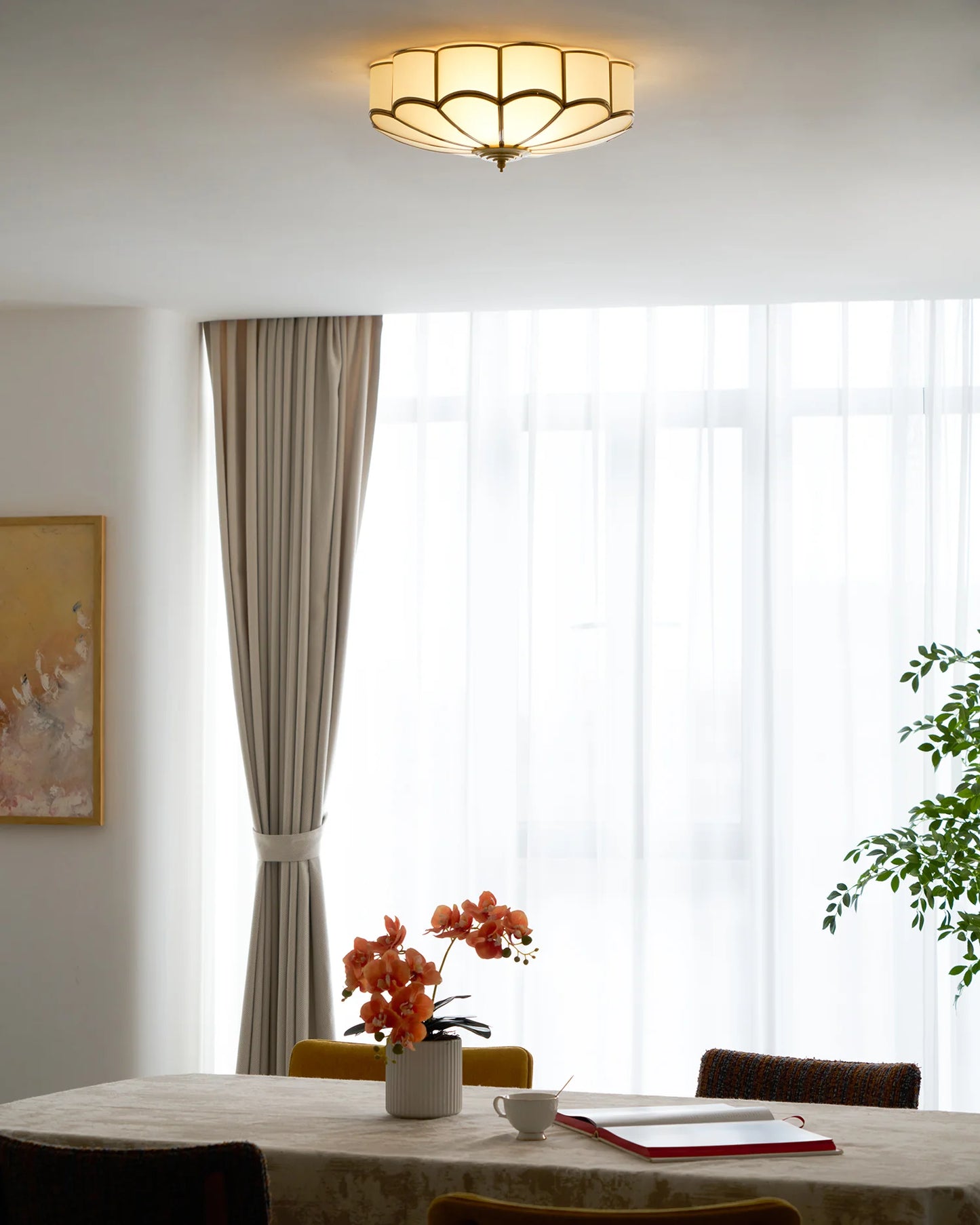 Flower Shape Glass Recessed Ceiling Light