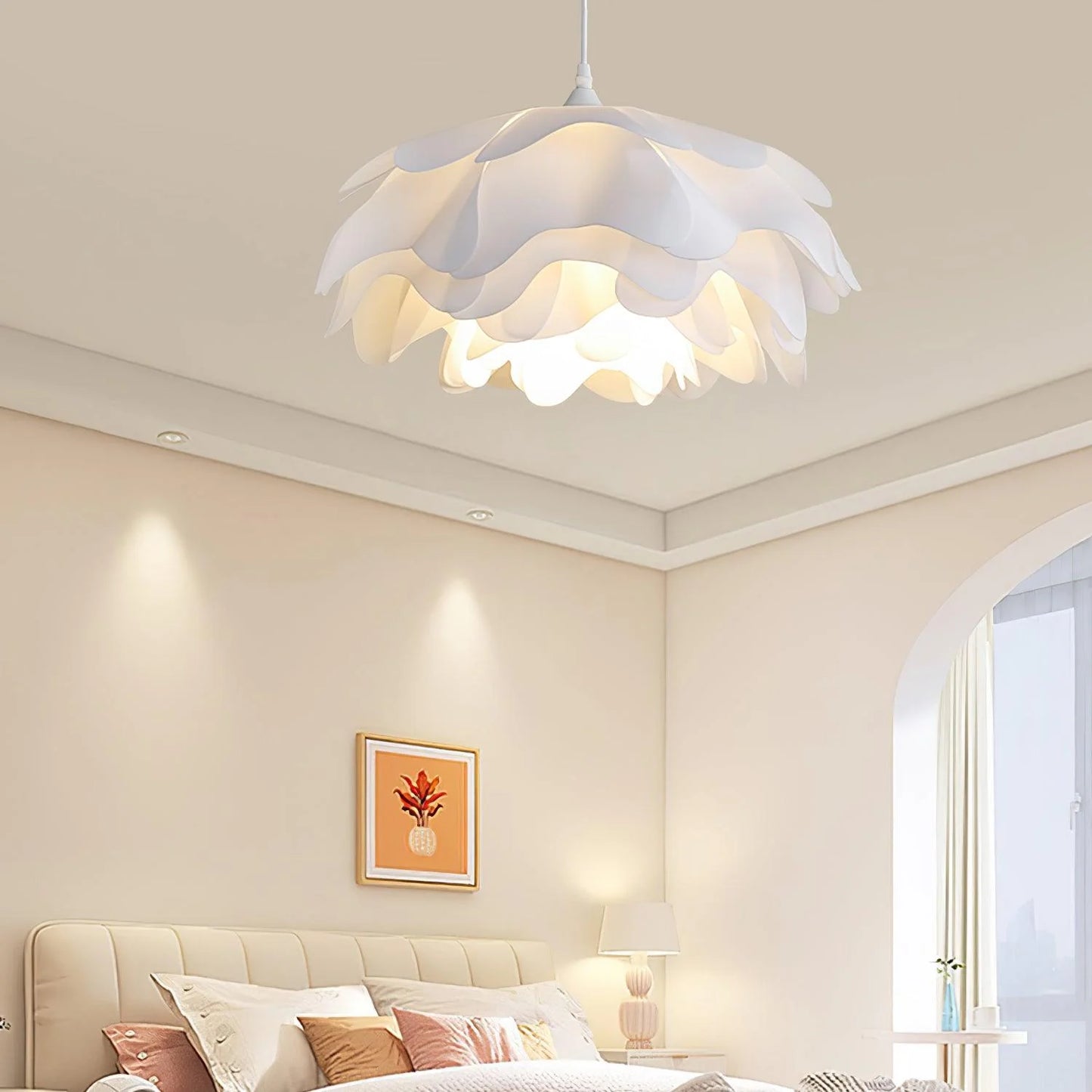 Flower Shaped White Pendant Lamp
