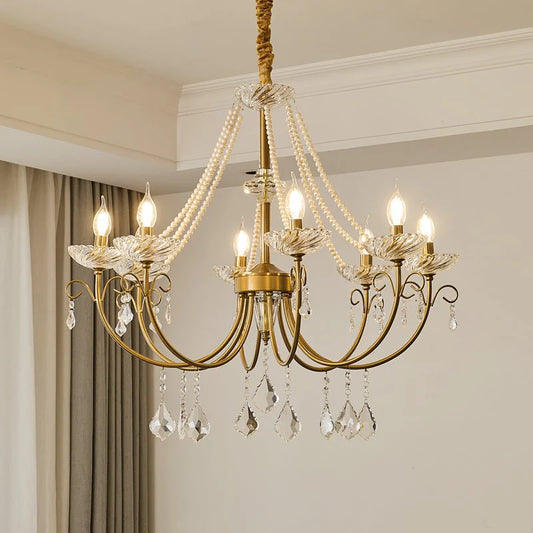 Imperial Pearl Crystal Chandelier