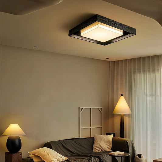 Kurin Wood Frame Ceiling Light