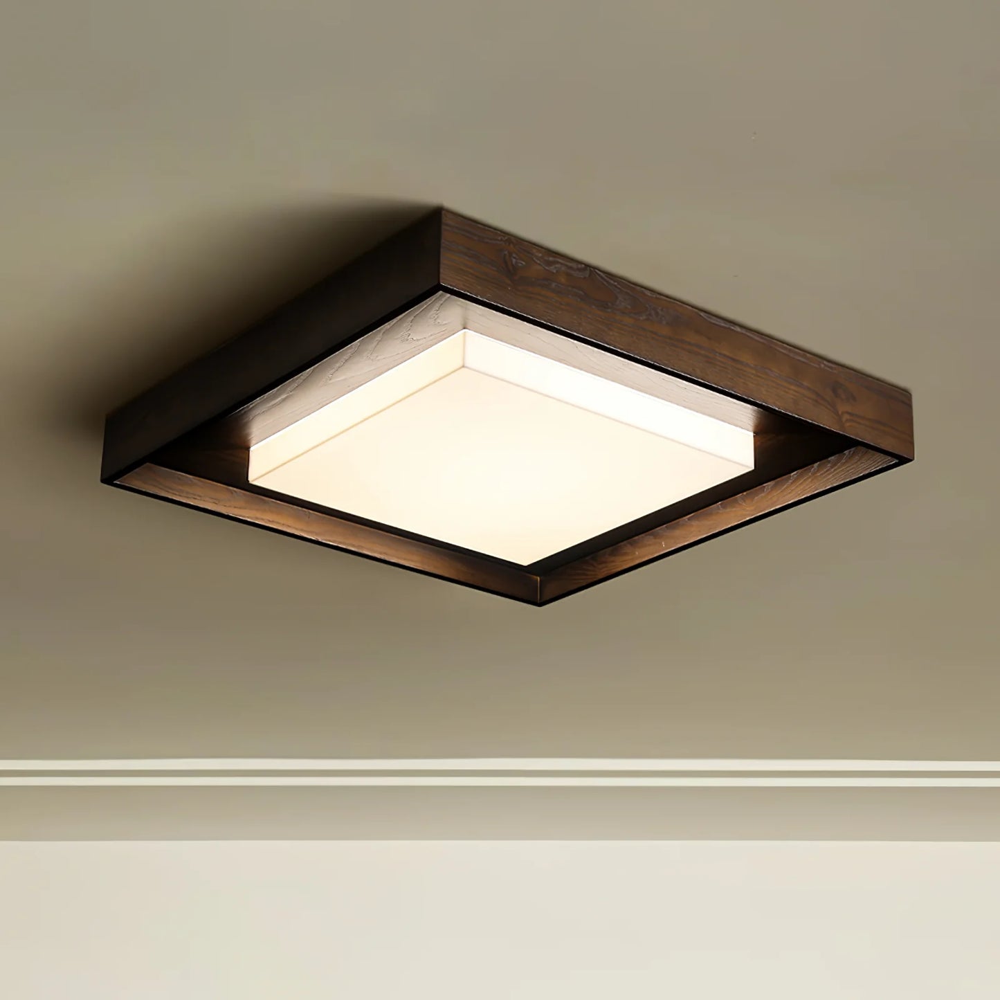 Kurin Wood Frame Ceiling Light