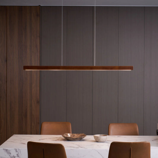 Linear Wooden Pendant Light