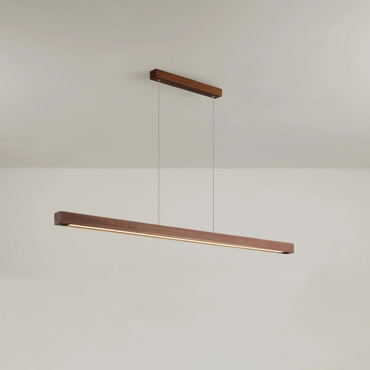 Linear Wooden Pendant Light