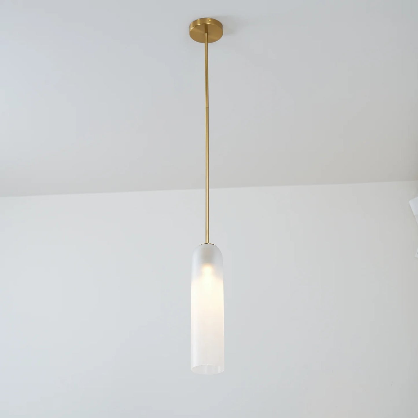 Long Tube Glass Pendant Light