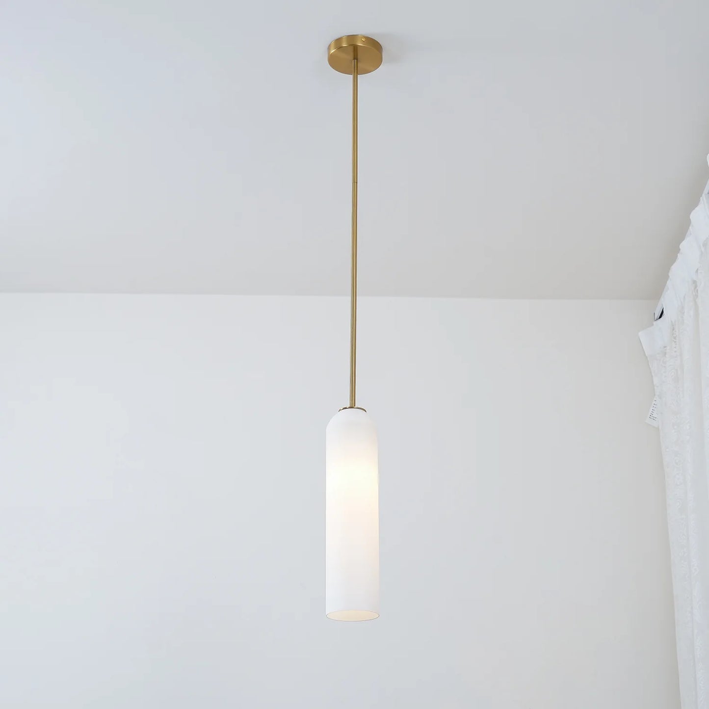 Long Tube Glass Pendant Light