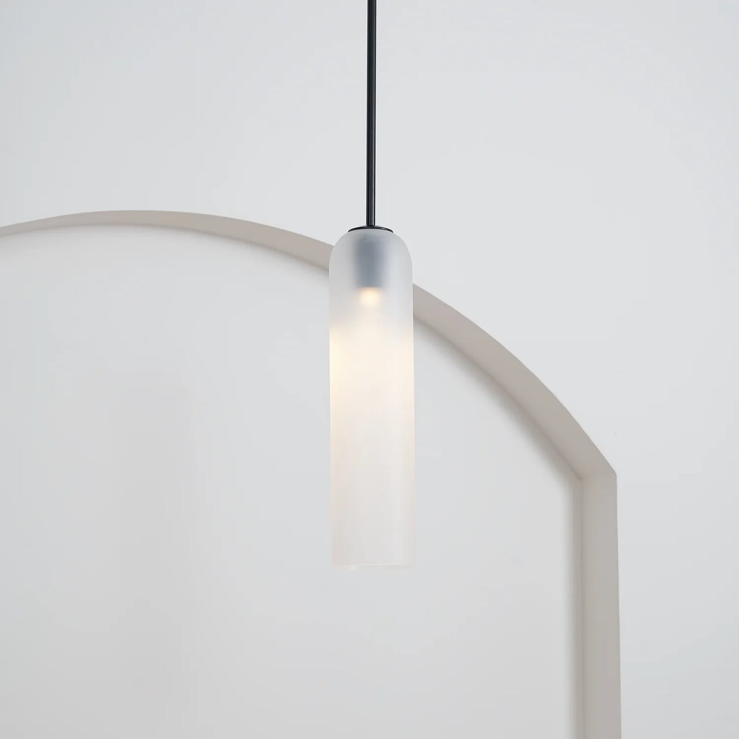 Long Tube Glass Pendant Light