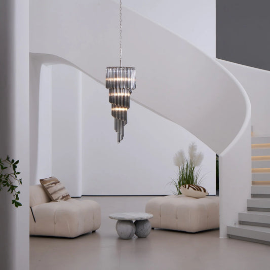 Lucente Noir Spiral Chandelier
