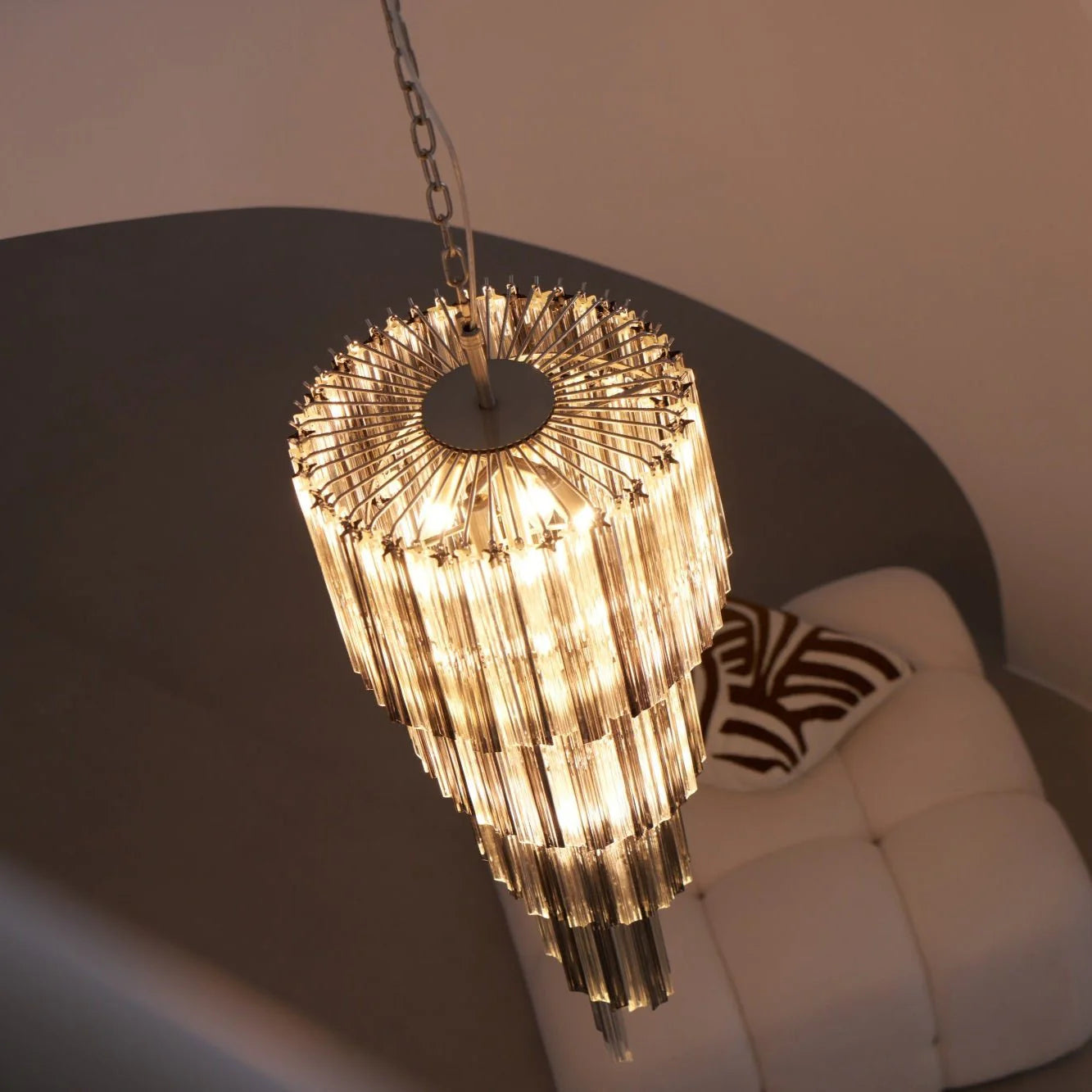 Lucente Noir Spiral Chandelier