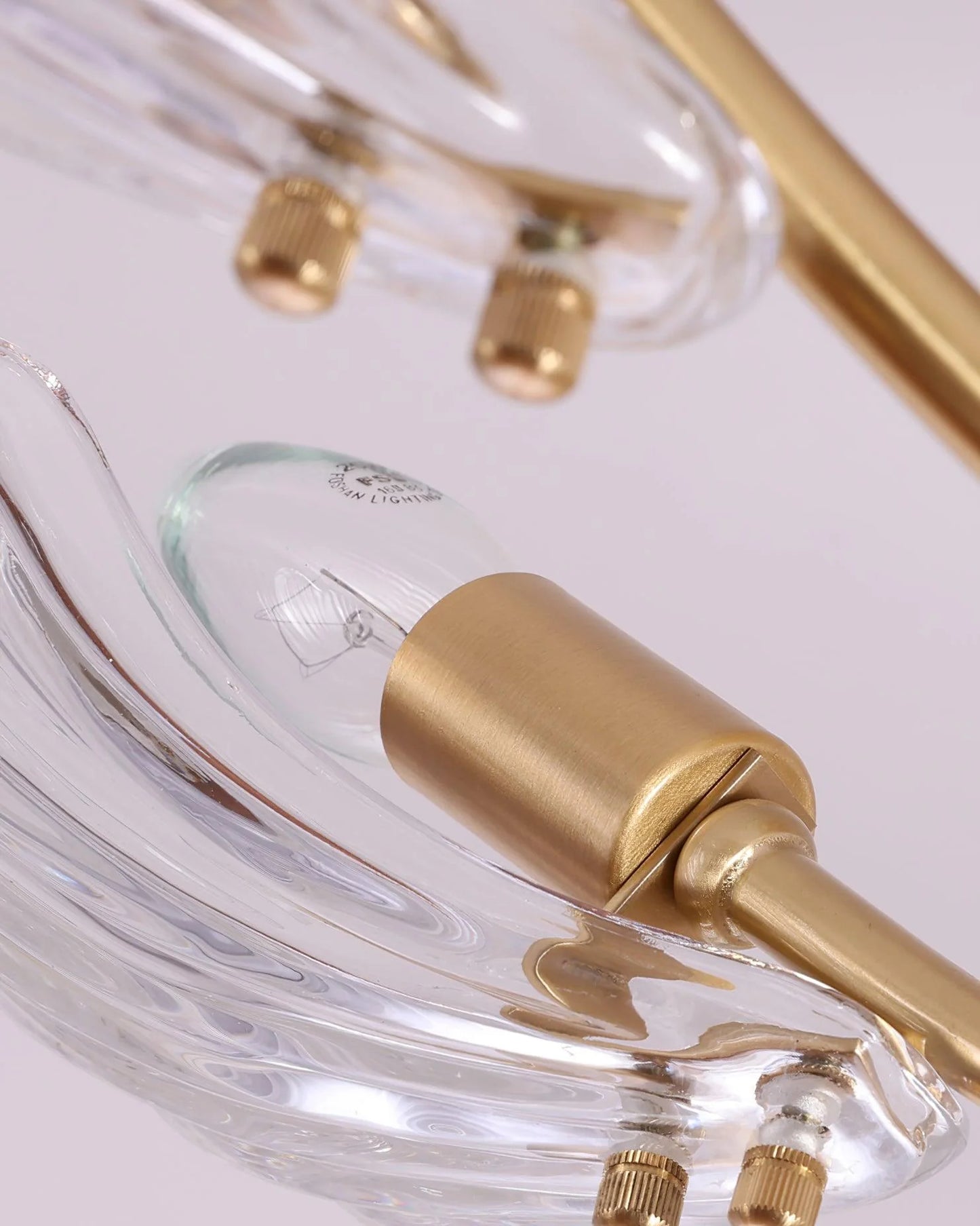 Luxury Shell Brass Ceiling Lamp