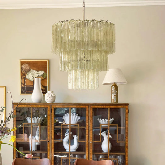 Murano Honey Tubes Chandelier