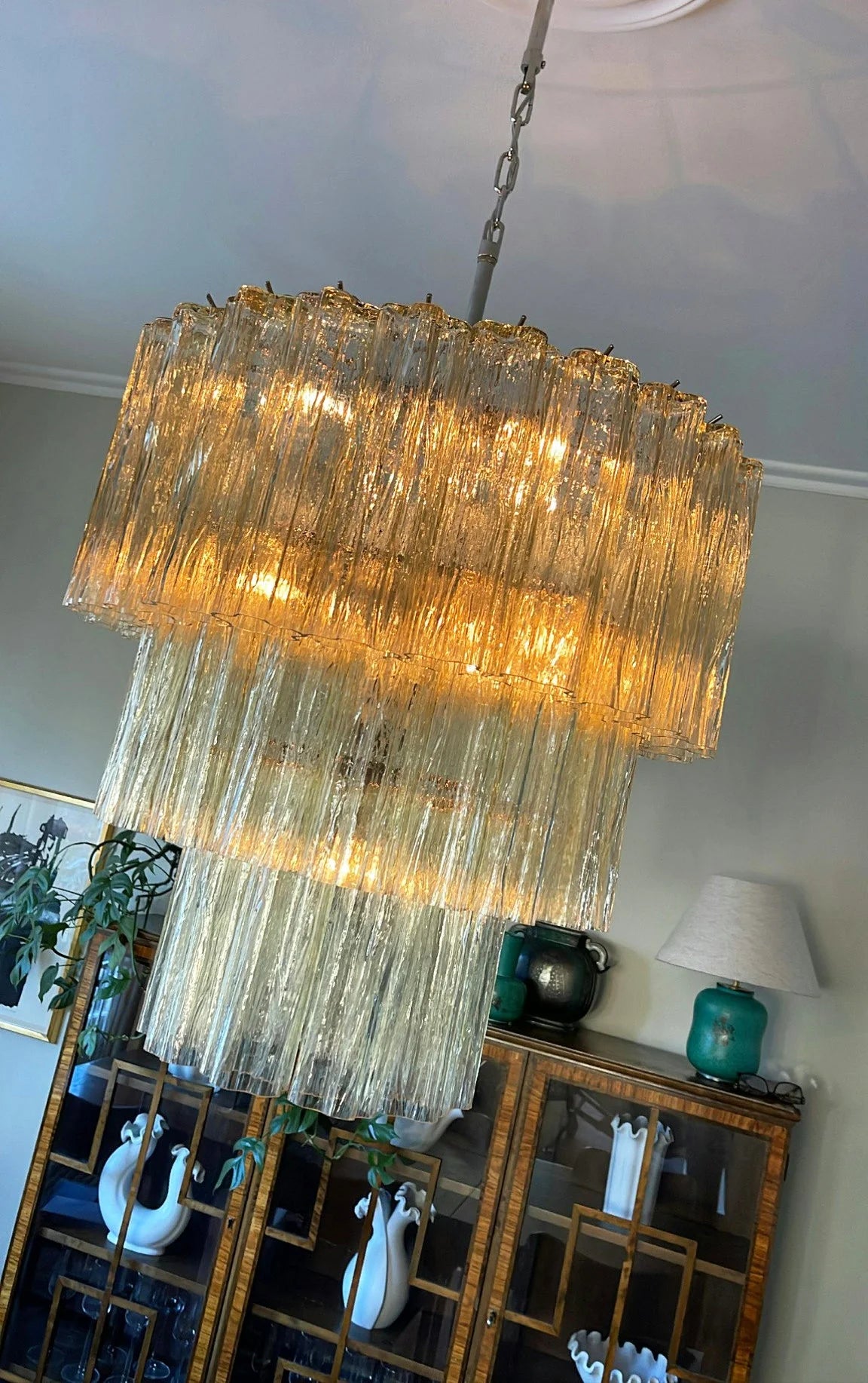 Murano Honey Tubes Chandelier