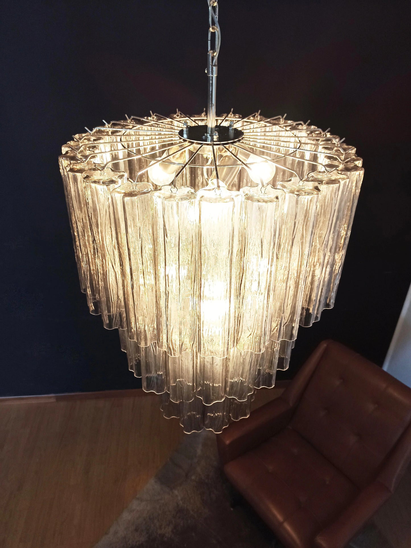 Murano Smoked Tubes Chandelier