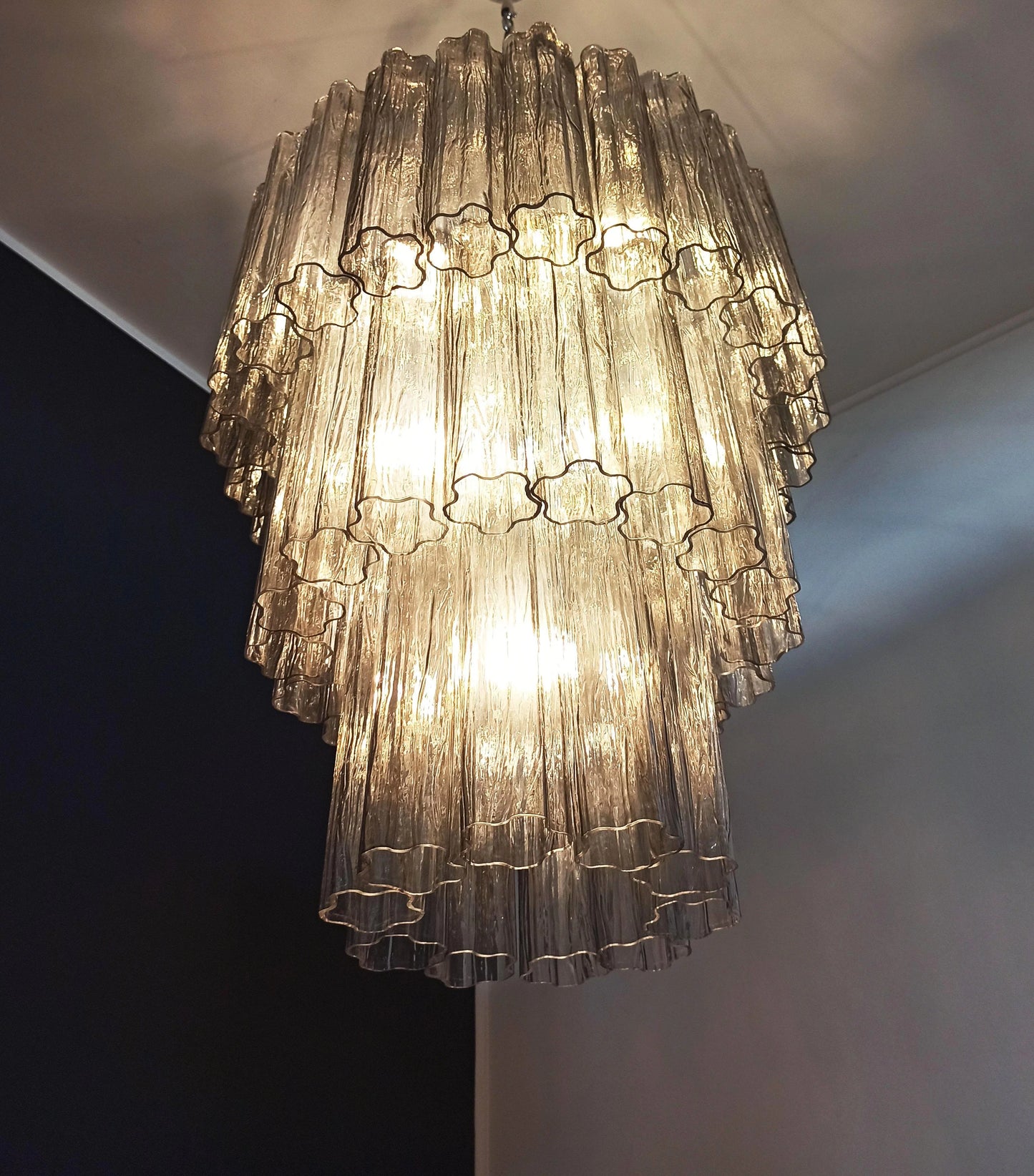 Murano Smoked Tubes Chandelier