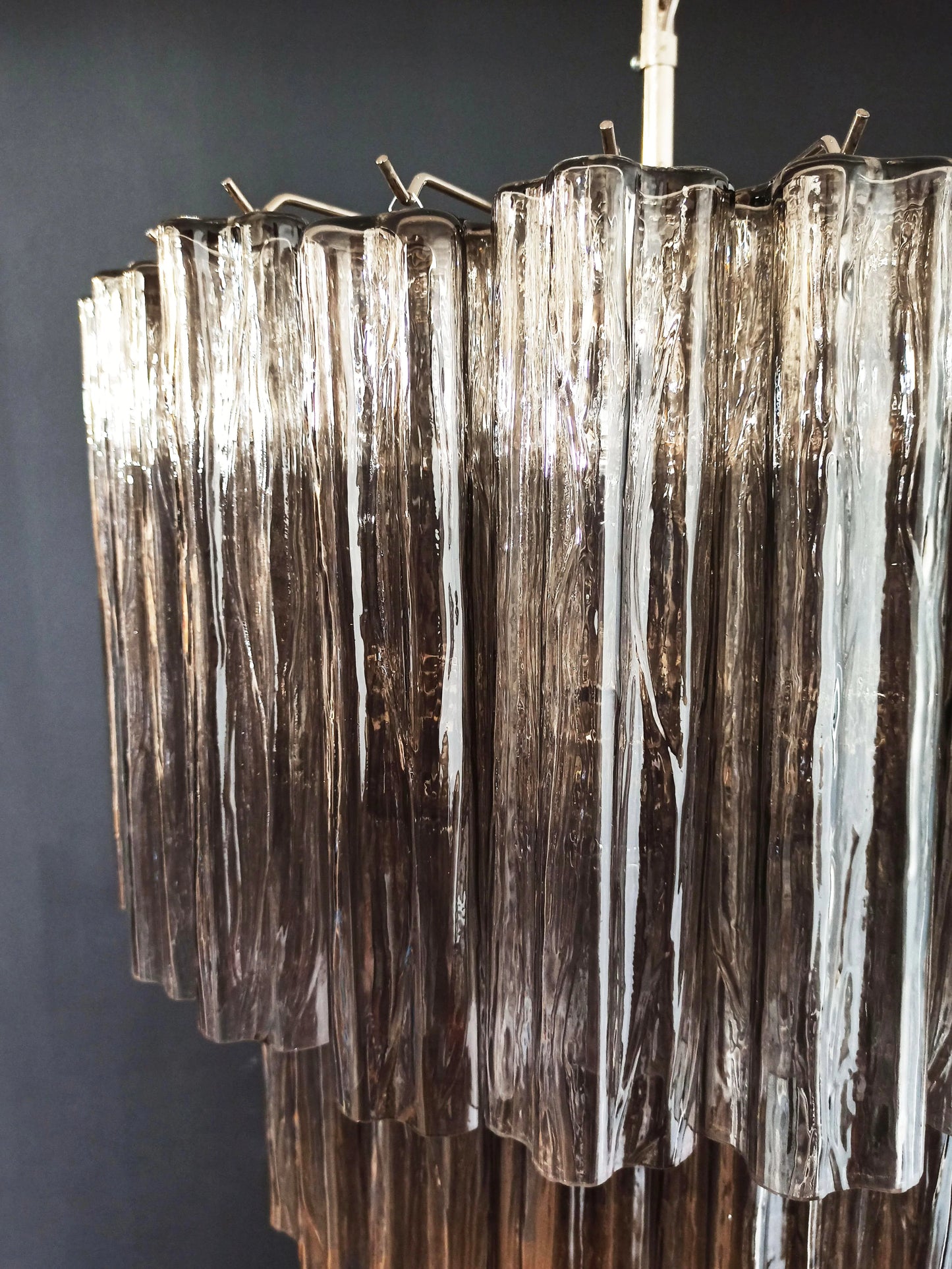 Murano Smoked Tubes Chandelier