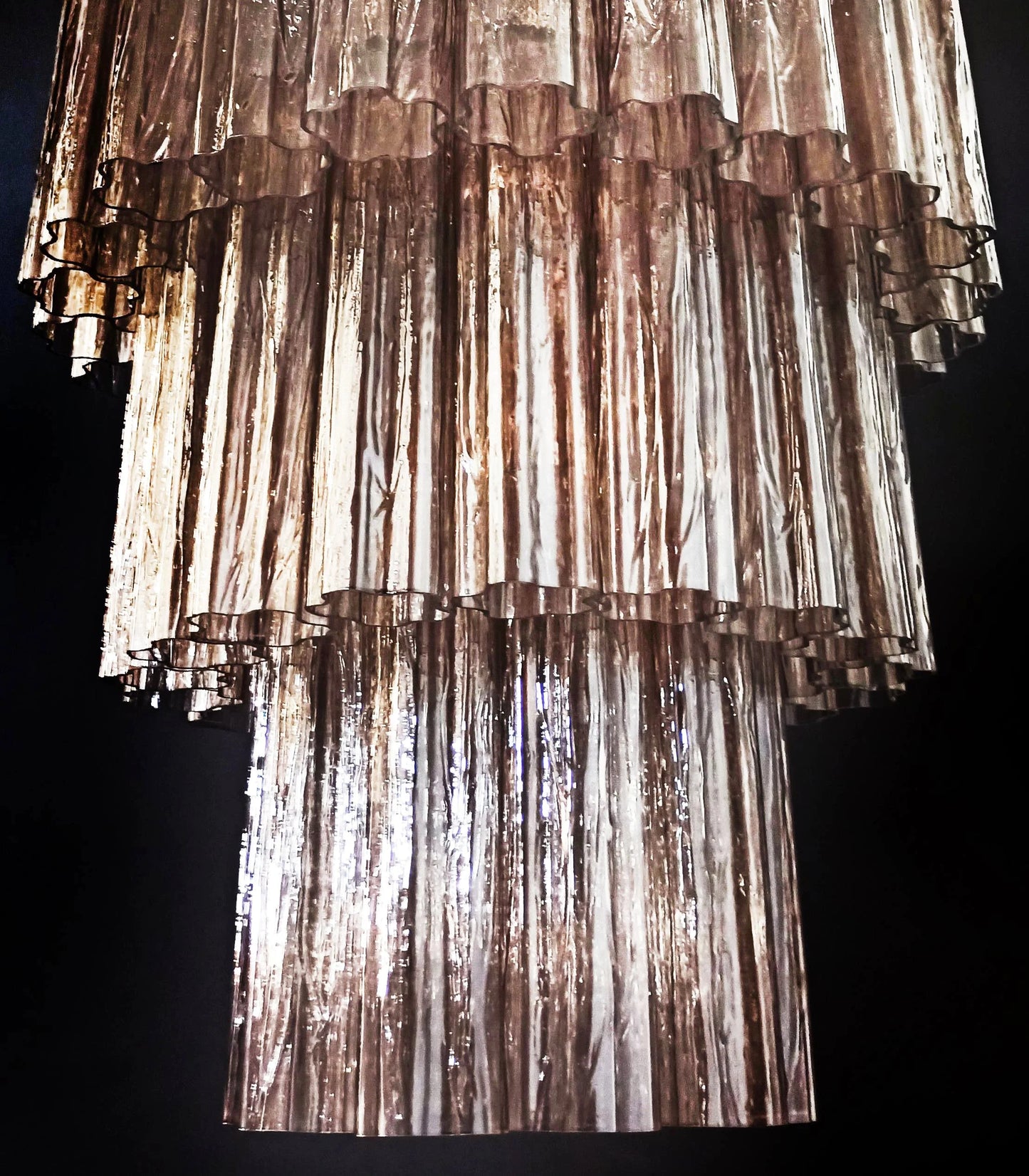 Murano Smoked Tubes Chandelier