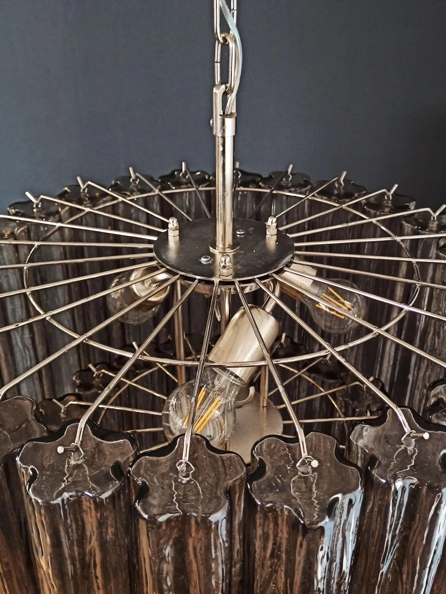 Murano Smoked Tubes Chandelier