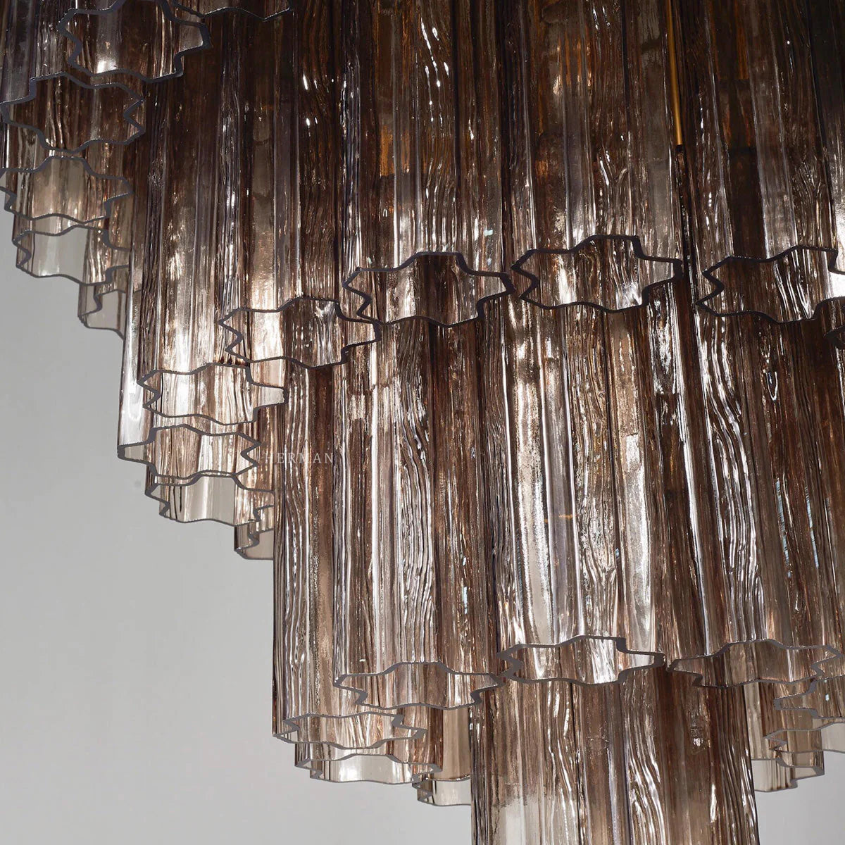 Murano Smoked Tubes Chandelier