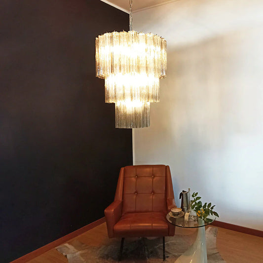 Murano Smoked Tubes Chandelier