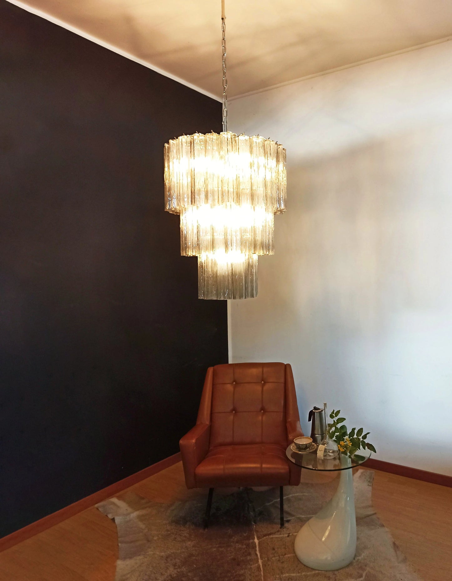 Murano Smoked Tubes Chandelier