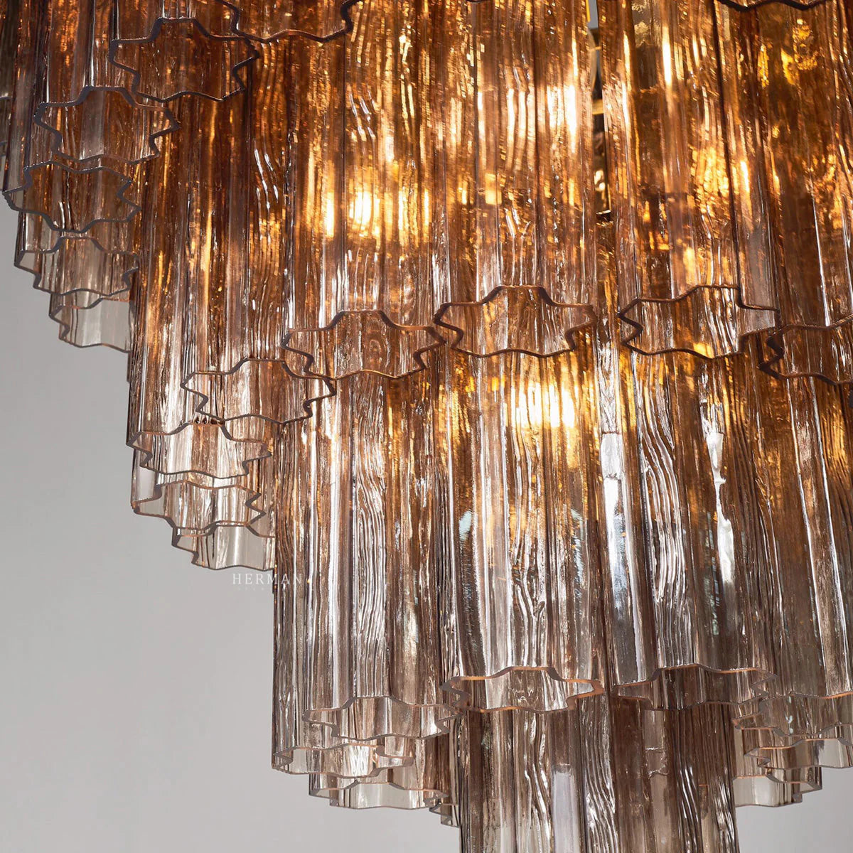 Murano Smoked Tubes Chandelier