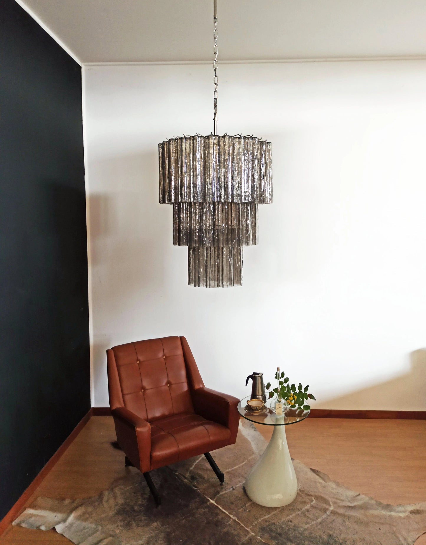 Murano Smoked Tubes Chandelier