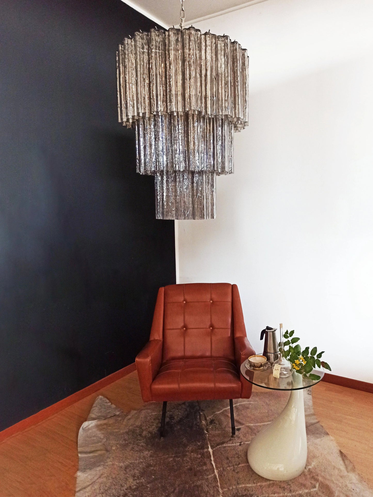 Murano Smoked Tubes Chandelier