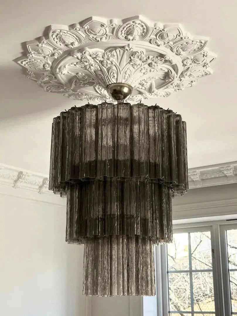 Murano Smoked Tubes Chandelier