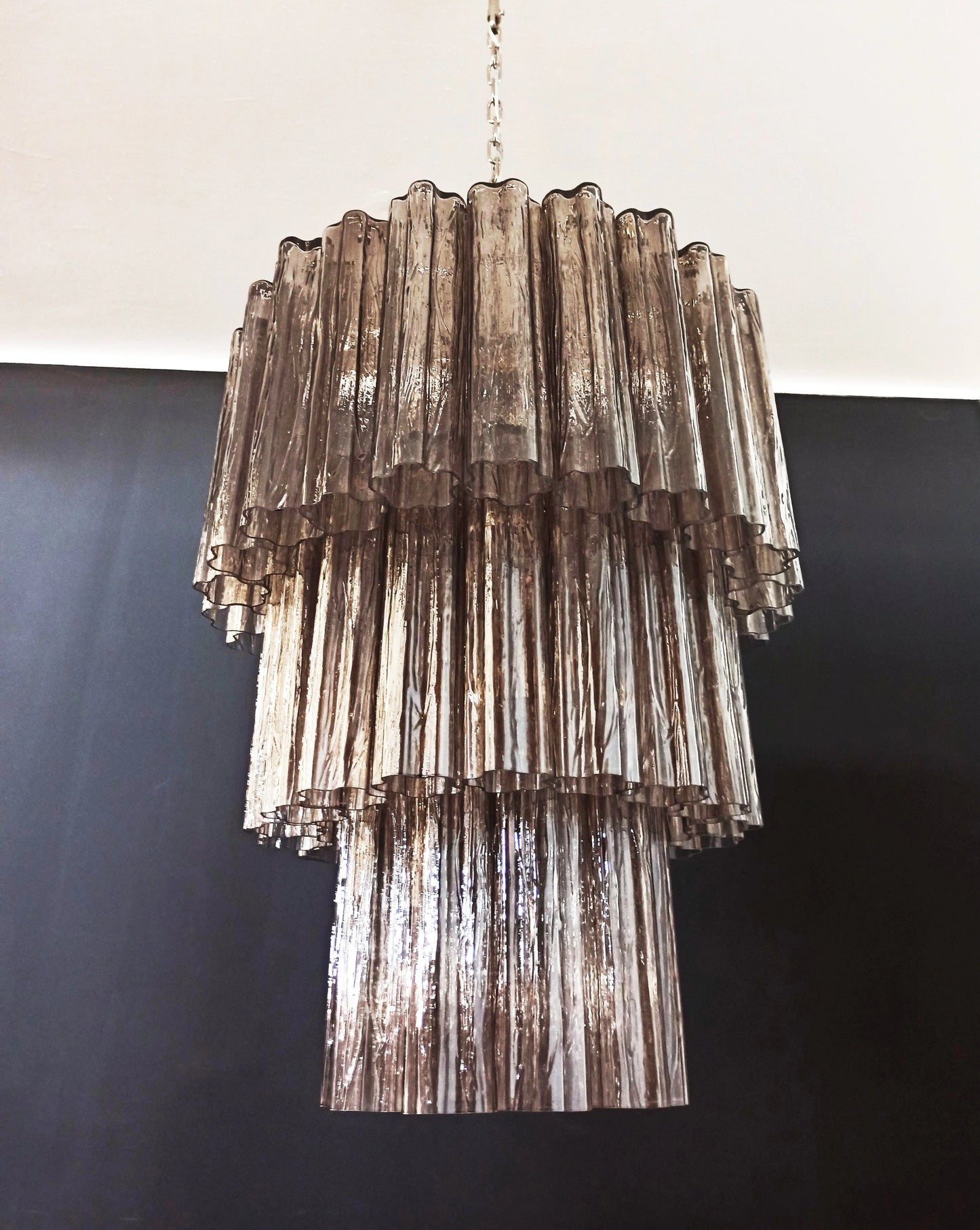 Murano Smoked Tubes Chandelier