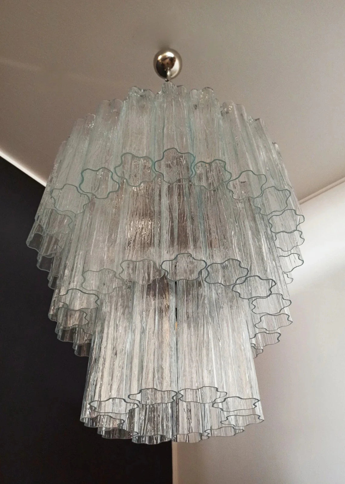 Murano Transparent Tubes Chandelier