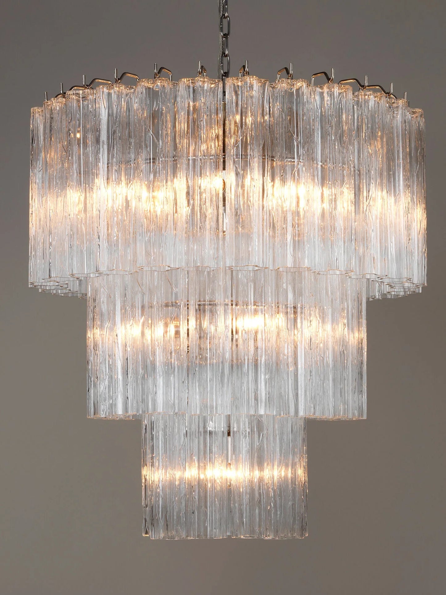 Murano Transparent Tubes Chandelier