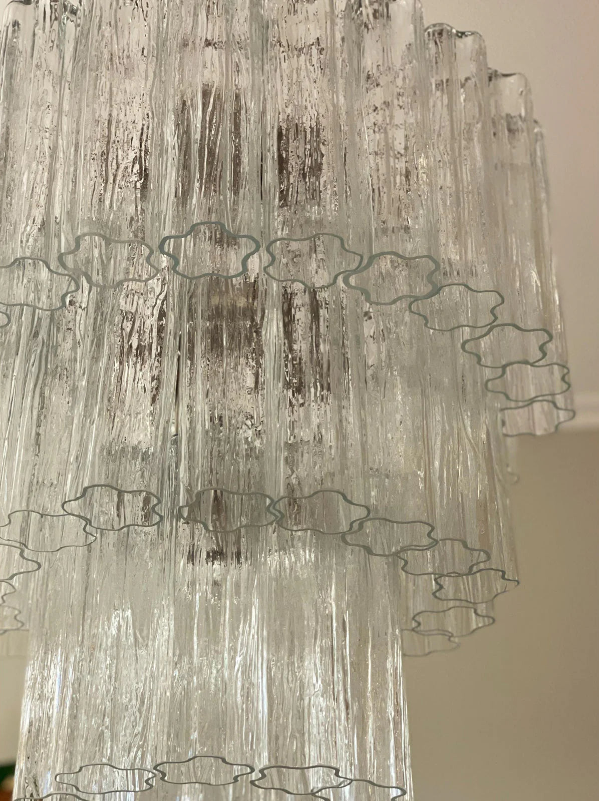 Murano Transparent Tubes Chandelier